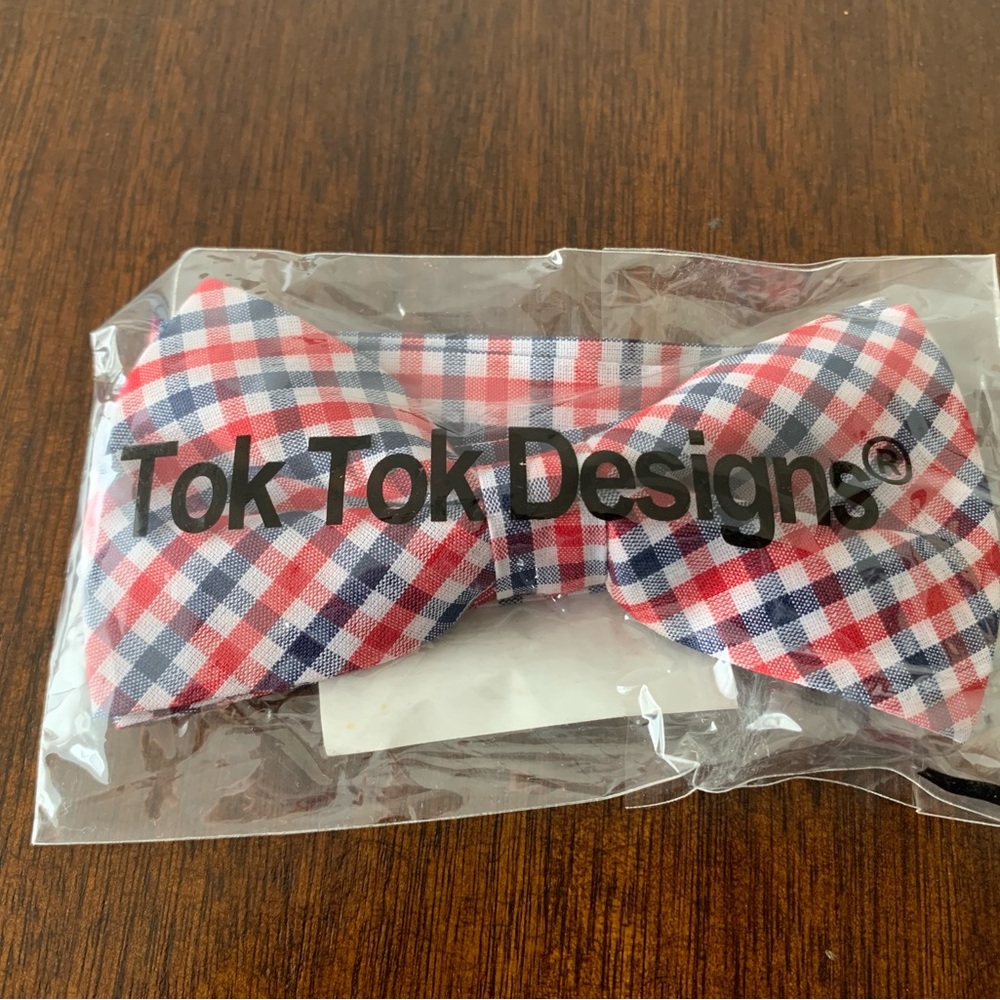 Youth Plaid Bow Tie - Red and Blue